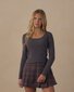 Rylee + Cru Teen Ribbed L/S Knit Tee Midnight