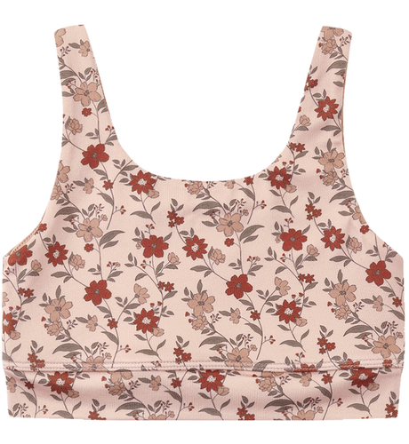 Rylee + Cru Swift Sports Bra Pink Floral