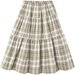 Rylee + Cru Tiered Midi Skirt Olive Dobby Plaid