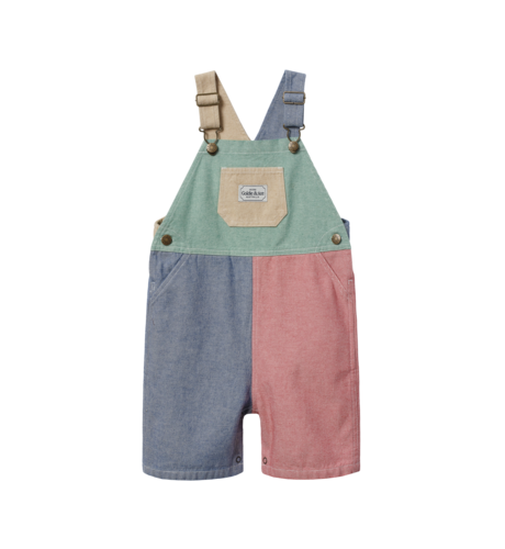 Goldie + Ace Patchwork Stripe Burton Overalls