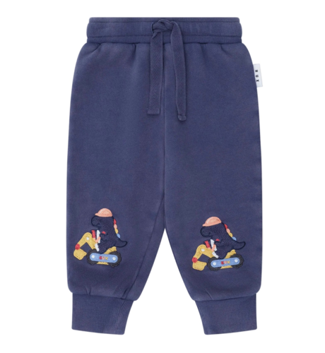 Huxbaby Tradie Dino Trackpant - Washed Navy