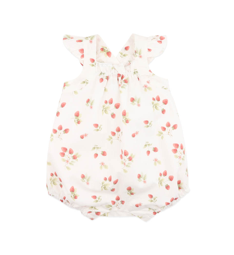 Bebe Poppy Strawberry Print Romper