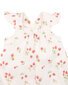 Bebe Poppy Strawberry Print Romper