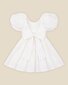 Bebe Puff Sleeve 3D Floral Emb Dress