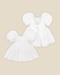 Bebe Puff Sleeve 3D Floral Emb Baby Dress