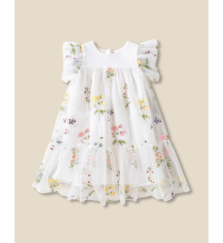 Bebe Alana Floral Embroidered Dress