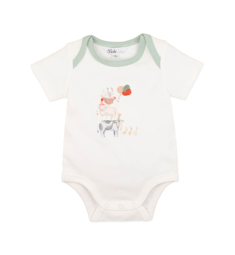 Bebe Scout Organic Animal Stack Bodysuit