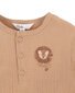 Bebe Sway Textured Embroidered Lion Romper