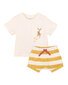 Bebe Sway Organic Wide Rib Shorts & Tee Set