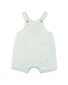 Bebe Evan Green Stripe Baby Overalls