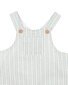Bebe Evan Green Stripe Baby Overalls