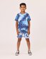 Rad Tribe Tee In Blue Tie Dye