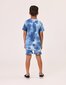 Rad Tribe Tee In Blue Tie Dye