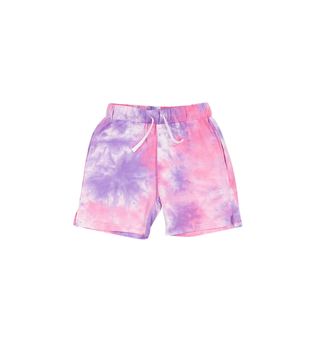 Rad Tribe Short In Pink & Lilac Tie Dye