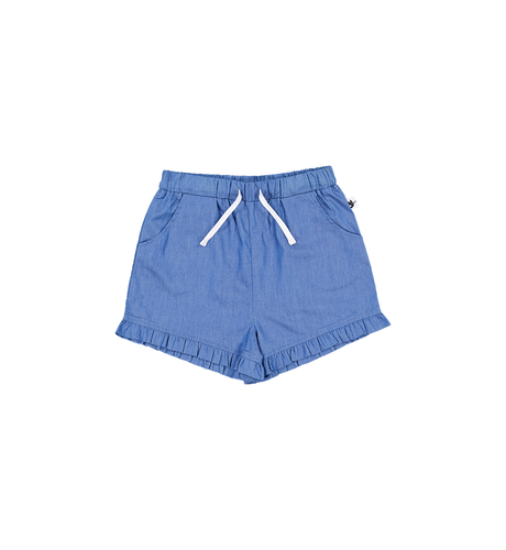 Kissed By Radicool Chambray Frill Short