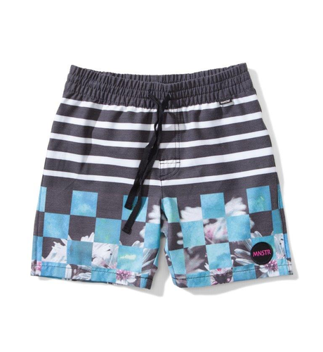 Munster Check Me Out Board Shorts - Blue Check