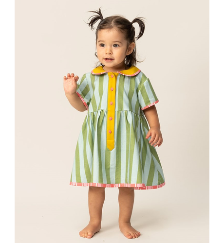 Das Ist Maurice Button Dress - Minty