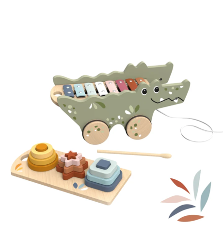 Speedy Monkey Xylo Pull Along Crocodile + Activity Board
