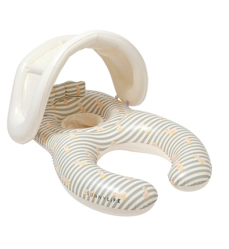 Sunnylife Float Together Baby Seat Duck - Sage Stripe