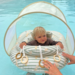 Sunnylife Interactive Baby Float Duck - Sage Stripe