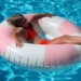 Sunnylife Luxe Tube Pool Ring Stole My Heart - Pink Stripe