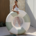 Sunnylife Luxe Tube Pool Ring - Soft Olive