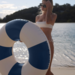 Sunnylife Tube Pool Ring - Navy Stripe