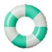 Sunnylife Mini Tube Pool Ring - Zest Green Stripe
