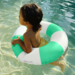 Sunnylife Mini Tube Pool Ring - Zest Green Stripe