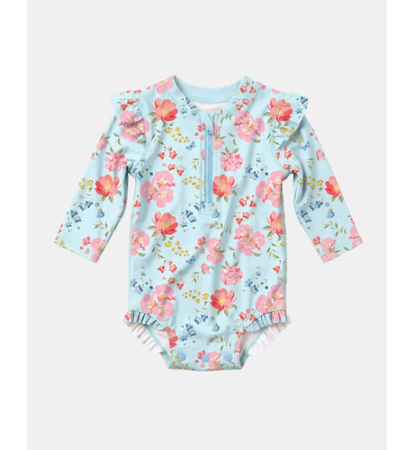 Toshi Swim Onesie L/S Twinkle Aqua Garden