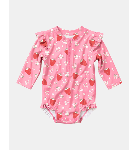 Toshi Swim Onesie L/S Twinkle Strawberry