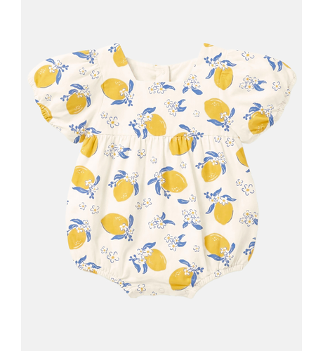 Toshi Baby Romper Arcadia Lemonade Cream