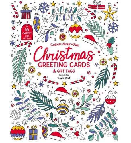 Colour Your Own Xmas Greeting Card & Gift Tag