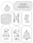 Colour Your Own Xmas Greeting Card & Gift Tag