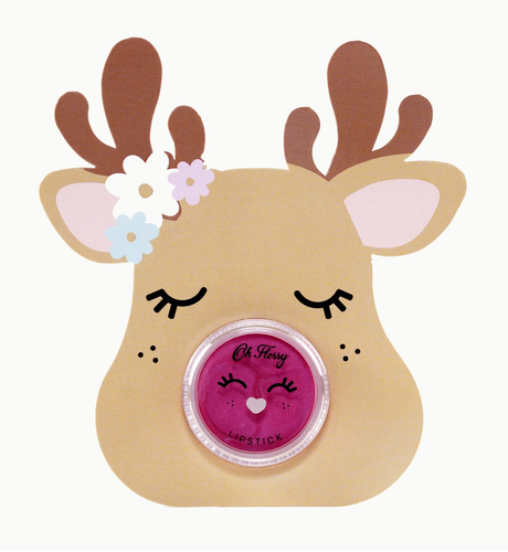 Oh Flossy Lipstick Stocking Stuffer - Rudolph Pink Ears