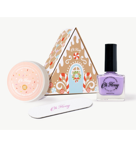 Oh Flossy Christmas Gingerbread House Mini Mani Set