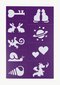 Oh Flossy Reusable Adhesive Face Paint & Makeup Stencils - Purple