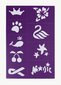 Oh Flossy Reusable Adhesive Face Paint & Makeup Stencils - Purple