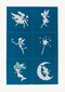 Oh Flossy Reusable Adhesive Face Paint & Makeup Stencils - Teal