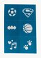 Oh Flossy Reusable Adhesive Face Paint & Makeup Stencils - Teal