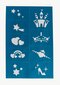 Oh Flossy Reusable Adhesive Face Paint & Makeup Stencils - Teal
