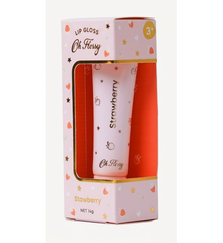 Oh Flossy Individual Natural Lip Gloss - Strawberry