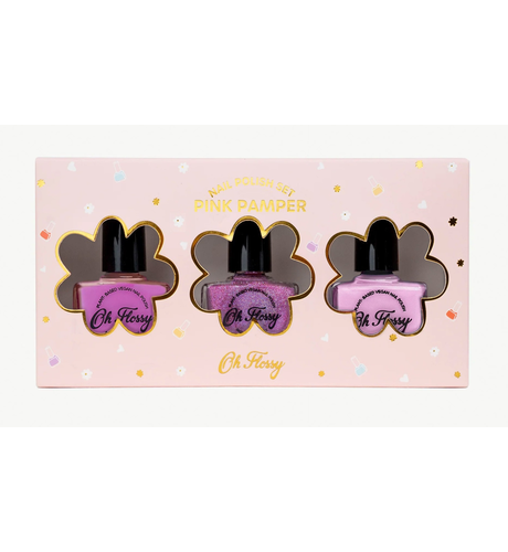 Oh Flossy Pink Pamper Nail Polish Set