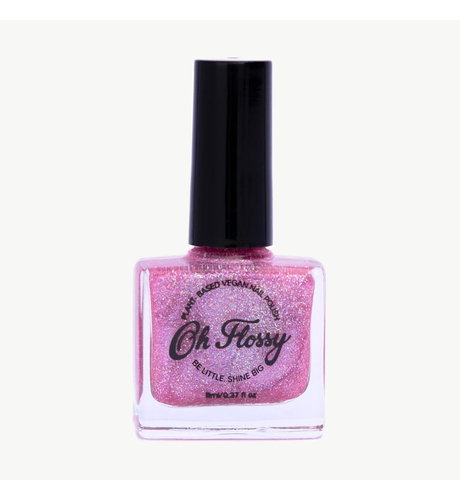 Oh Flossy Nail Polish - Pink Glitter