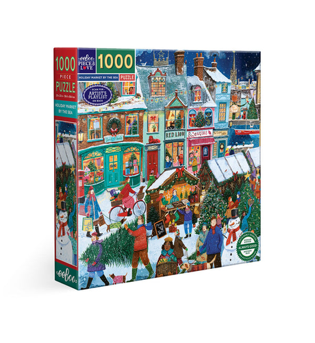 eeBoo 1000pc Puzzle Holiday Marketplace Square