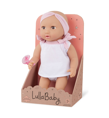 Lullababy 14" Doll with 2pc Outfit & Pink Headband