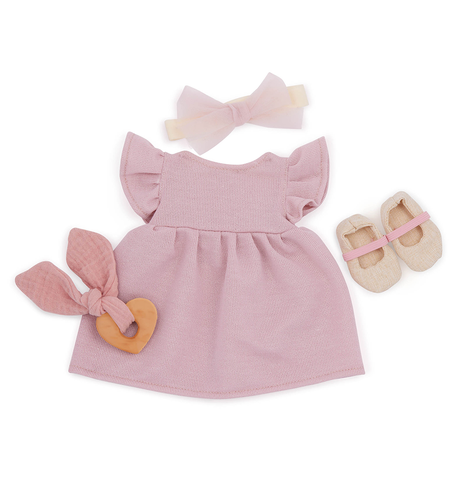 Lullababy 14" Outfit - Pink Dress with Shoes
