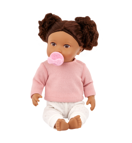 Lullababy 14" Doll with Wavy Brown Hair