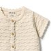Wilson & Frenchy Milk Cloud Organic Knitted Chevron Growsuit