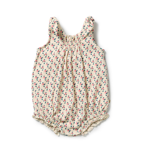 Wilson & Frenchy Little Blossom Organic Crinkle Tie Playsuit